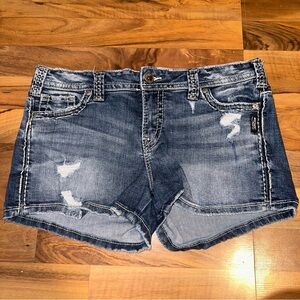 Silver Berkley Jean Shorts